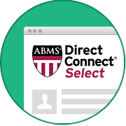 ABMS Direct Connect Select homepage circle graphic